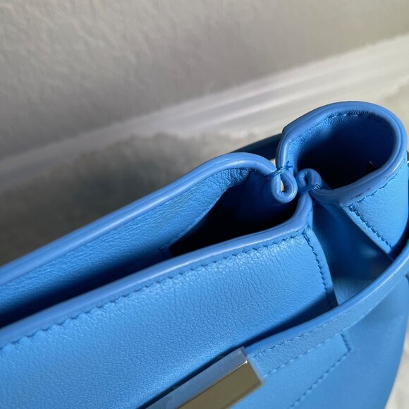 Ferragamo Large Hug Soft Crossbody Bag in Azur (bright blue), silver hardware - Picture 9 of 12